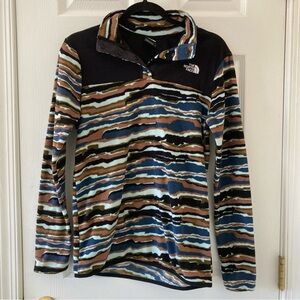 The North Face TKA Glacier Snap-Neck Fleece Pullover, size S, Camo